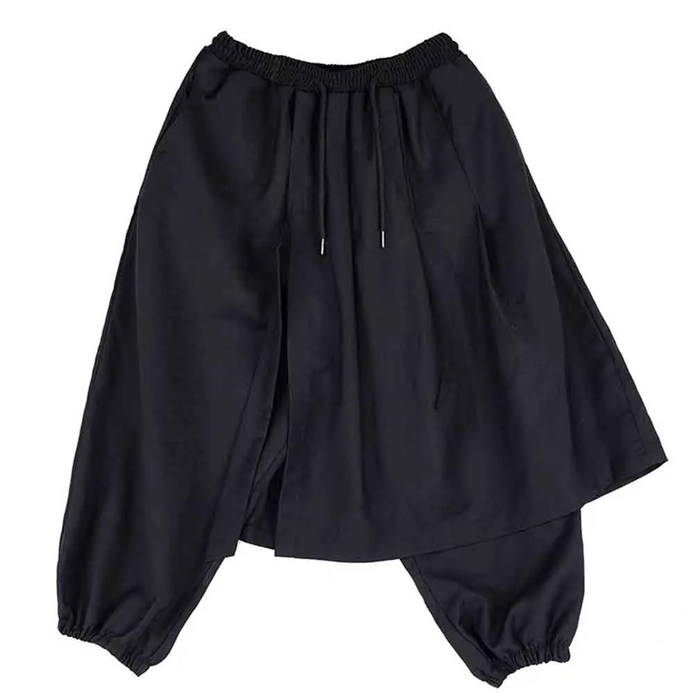 Mens Autumn Harem Pants Irregular Side Hem Double Layer Casual Pants Streetwear Fashion Gothic Dark Pants Men'S Clothing 2025 - Image 6