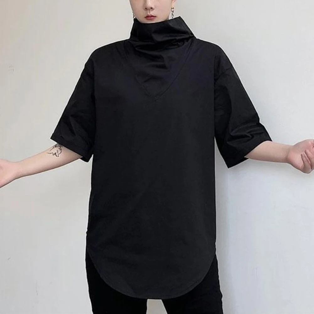 XS-5XL Summer New Men's Solid Color Short-Sleeve T-Shirt American Retro Fashion Trend High Street Casual Loose Men's Tops - Image 4