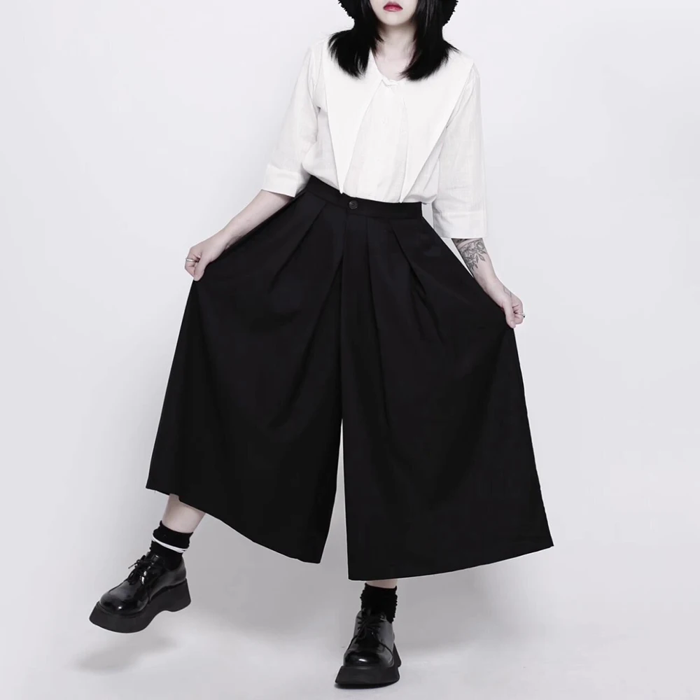 Y2k Dark Gothic Japanese Outdoor Skirt Pants Genderless Streetwear Fashion Campus Stage Youth Outdoor Wide-Leg Pants Unisex 2026 - Image 6