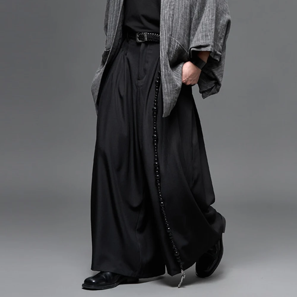 Mens Japanese Plain Dark Casual Skirt Pants Spring Streetwear Fashion Youth Outdoor Niche Wide-Leg Pants Men'S Clothing 2026 - Image 4