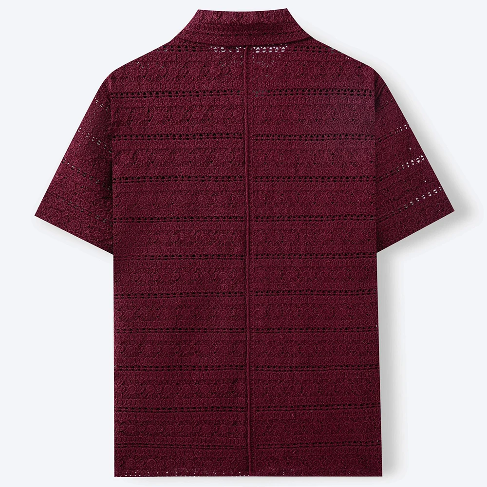 2026 Summer New Men's Solid Color Short-Sleeve Shirt American Retro Fashion Trendy Street Casual Loose Breathable Men's Top - Image 4