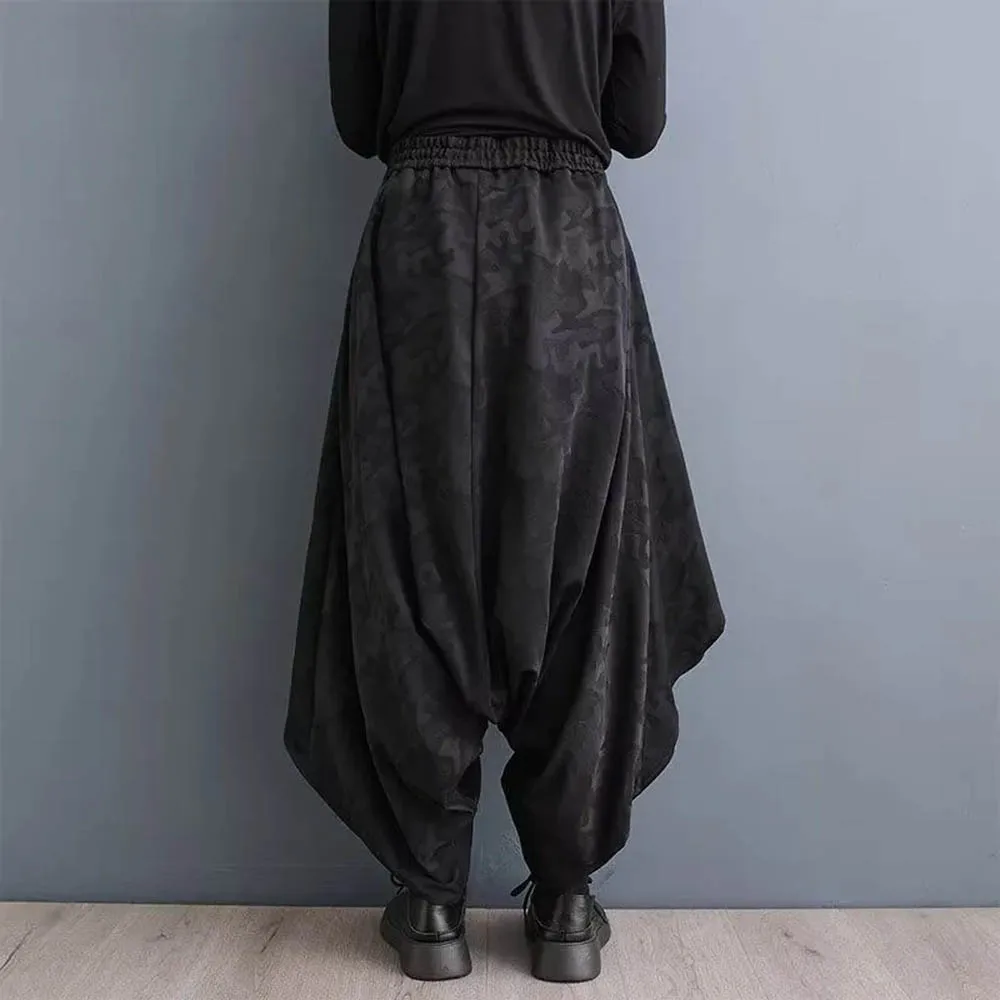 XS-5XL Autumn Skirt Pants Camouflage Layered Irregular Casual Samurai Pant Genderless Fashion Dark Gothic Wide-Leg Hakama Unisex - Image 6