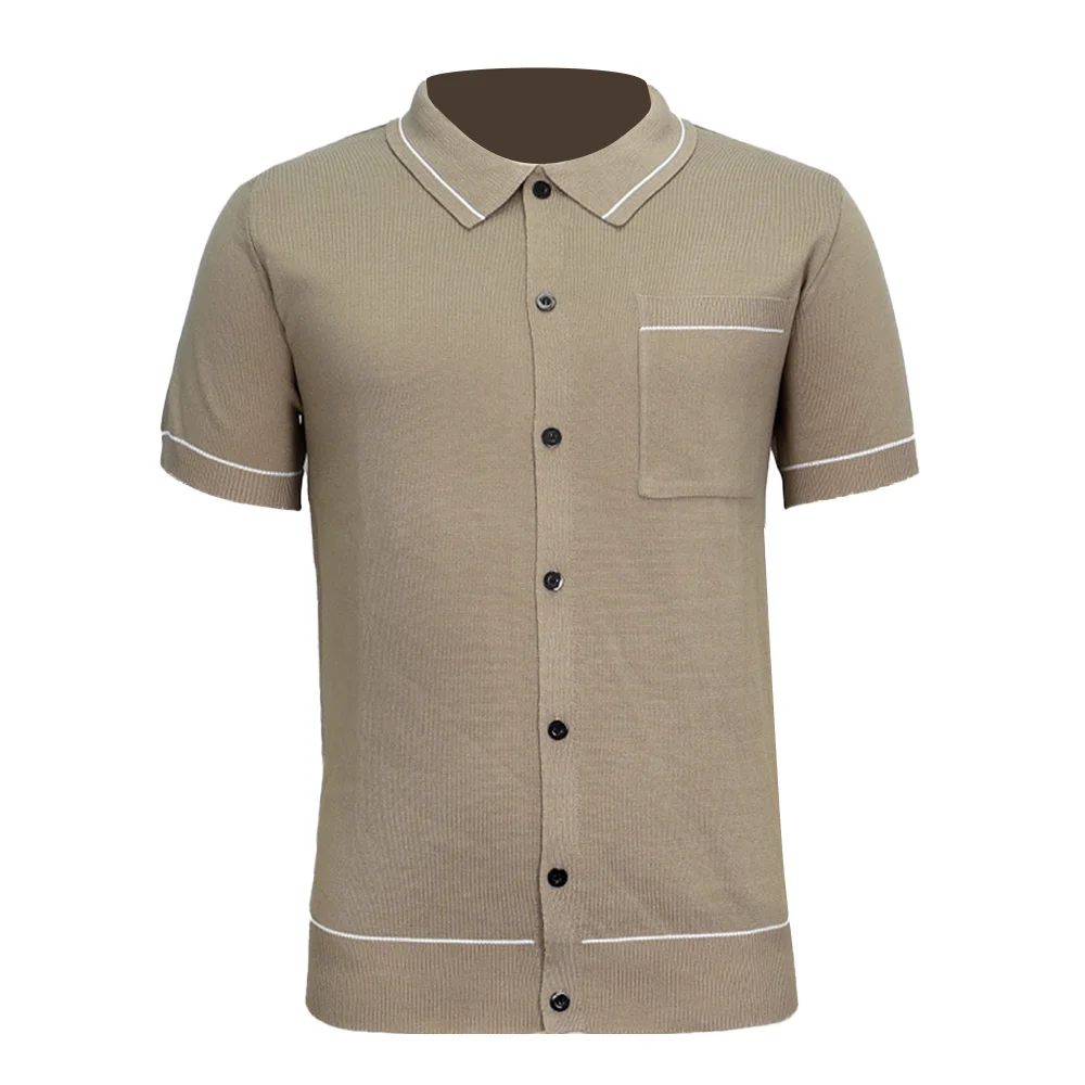 Mens Cool Silk Casual Knit Polo Shirt Summer Fashion Daily Outdoor Soft Comfortable Short-Sleeve T-Shirt Men'S Clothing 2025 New - Image 11