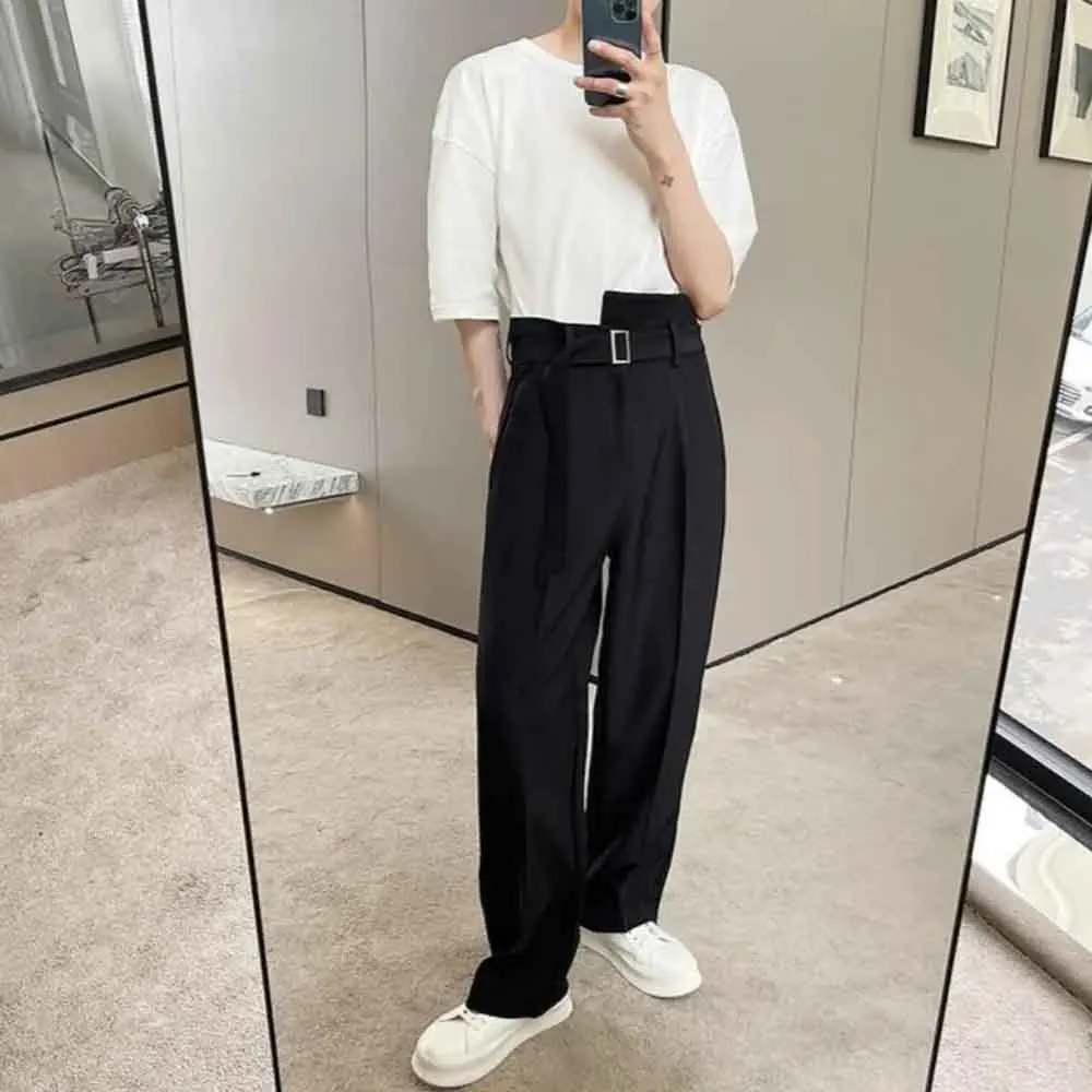 XS-5XL Winter New Men's Straight Leg Suit Trousers American Retro Fashion Trendy High Street Loose Casual Simple Men's Bottoms - Image 4