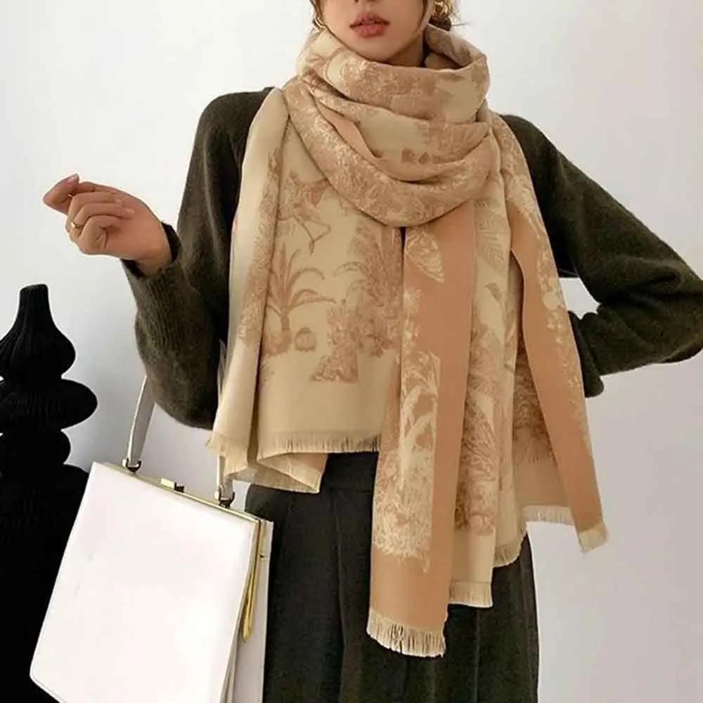 2026 Spring New Color Block Scarf Shawl Unisex Retro Fashion Trendy Casual Flowers Youth Campus Outdoor Niche Genderless - Image 7