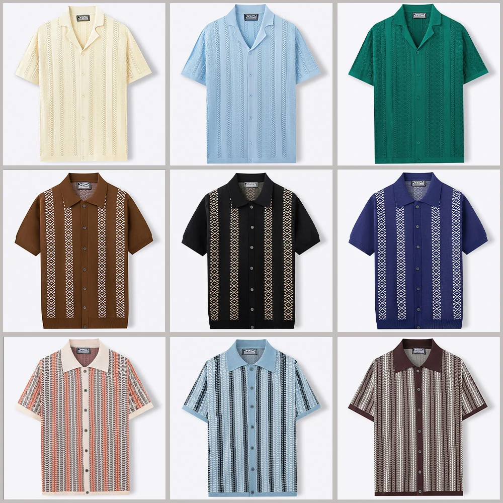 Mens Cool Silk Casual Knit Polo Shirt Summer Fashion Daily Outdoor Soft Comfortable Short-Sleeve T-Shirt Men'S Clothing 2025 New - Image 4