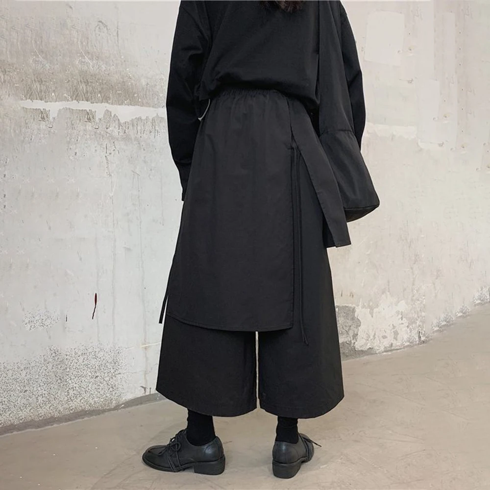 XS-5XL Summer Unisex Double-Layer Skirt Pants American Retro Fashion Trend High Street Casual Breathable Gender-Neutral Bottoms - Image 5