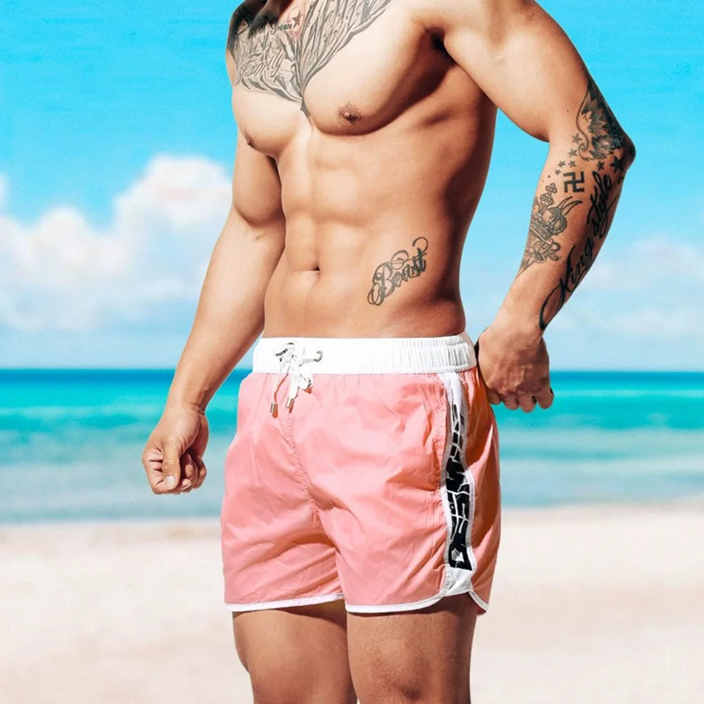 Mens Beach Shorts Swimming Trunks Gym Train Sports Shorts Summer Fashion Color Matching Jogging Running Shorts Men'S Clothing - Image 5