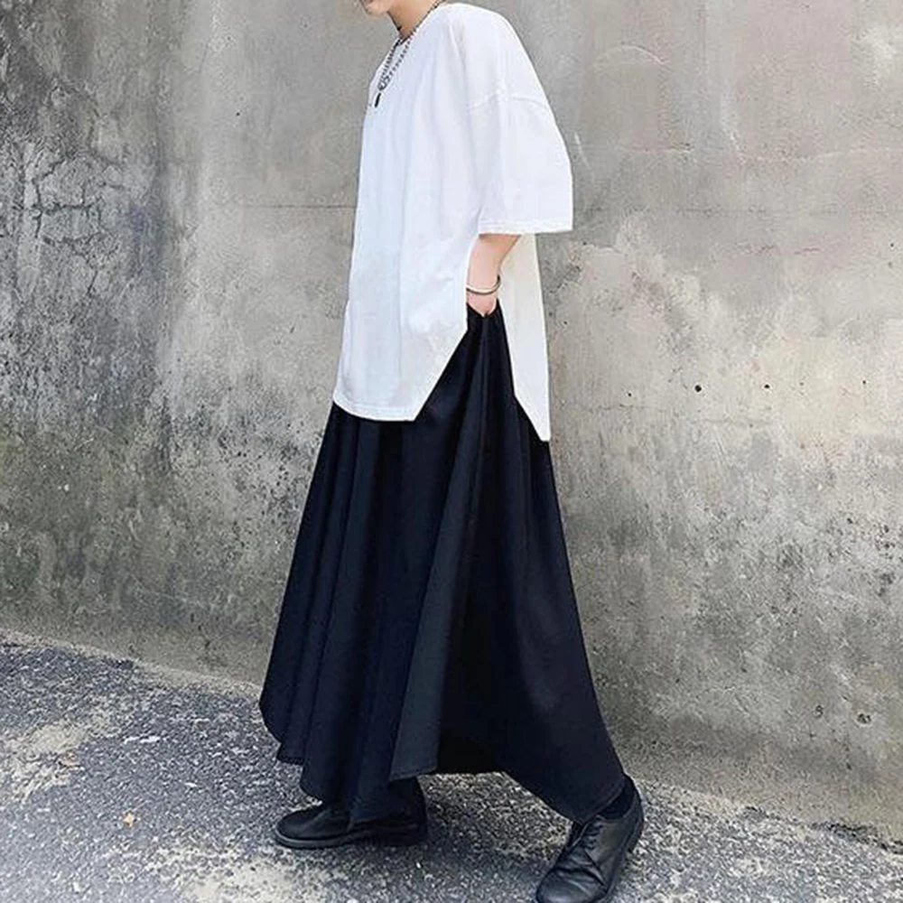 XS-5XL Summer New Men's Side-Slit Short-Sleeve T-Shirt American Retro Fashion Trend Street Casual Simple Loose Niche Men's Top - Image 5