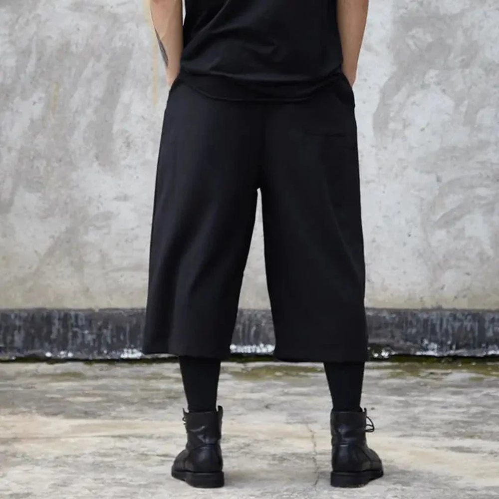 Mens Culottes Dark Gothic Casual Pants Japanese All-Match Streetwear Y2k Personality Hakama Samurai Pants Men'S Clothing 2024 - Image 2