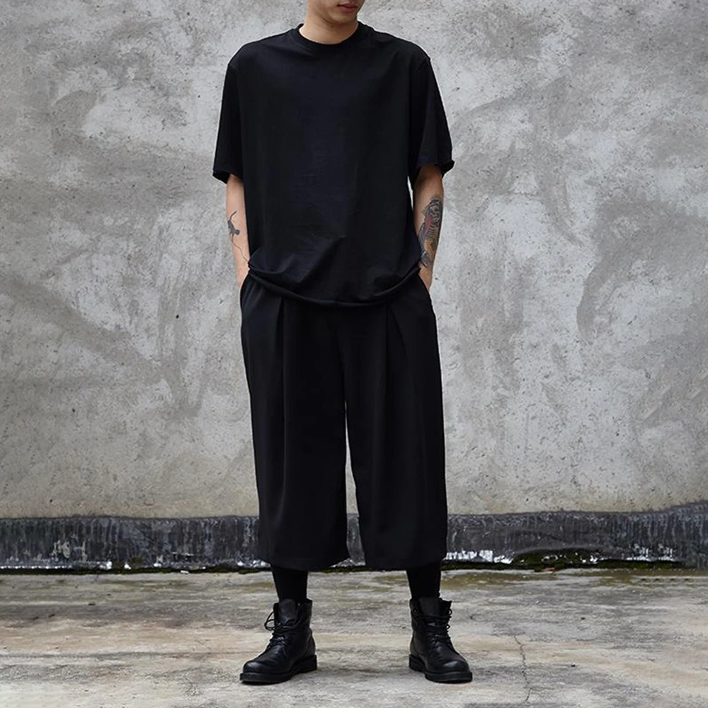 Mens Culottes Dark Gothic Casual Pants Japanese All-Match Streetwear Y2k Personality Hakama Samurai Pants Men'S Clothing 2024 - Image 5