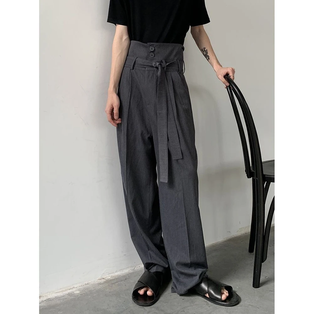 XS-5XL Mens Ribbon Trimmed Niche Y2k Trousers Spring Streetwear Fashion Youth Trend Outdoor Casual Trousers Men'S Wear 2026 New - Image 2