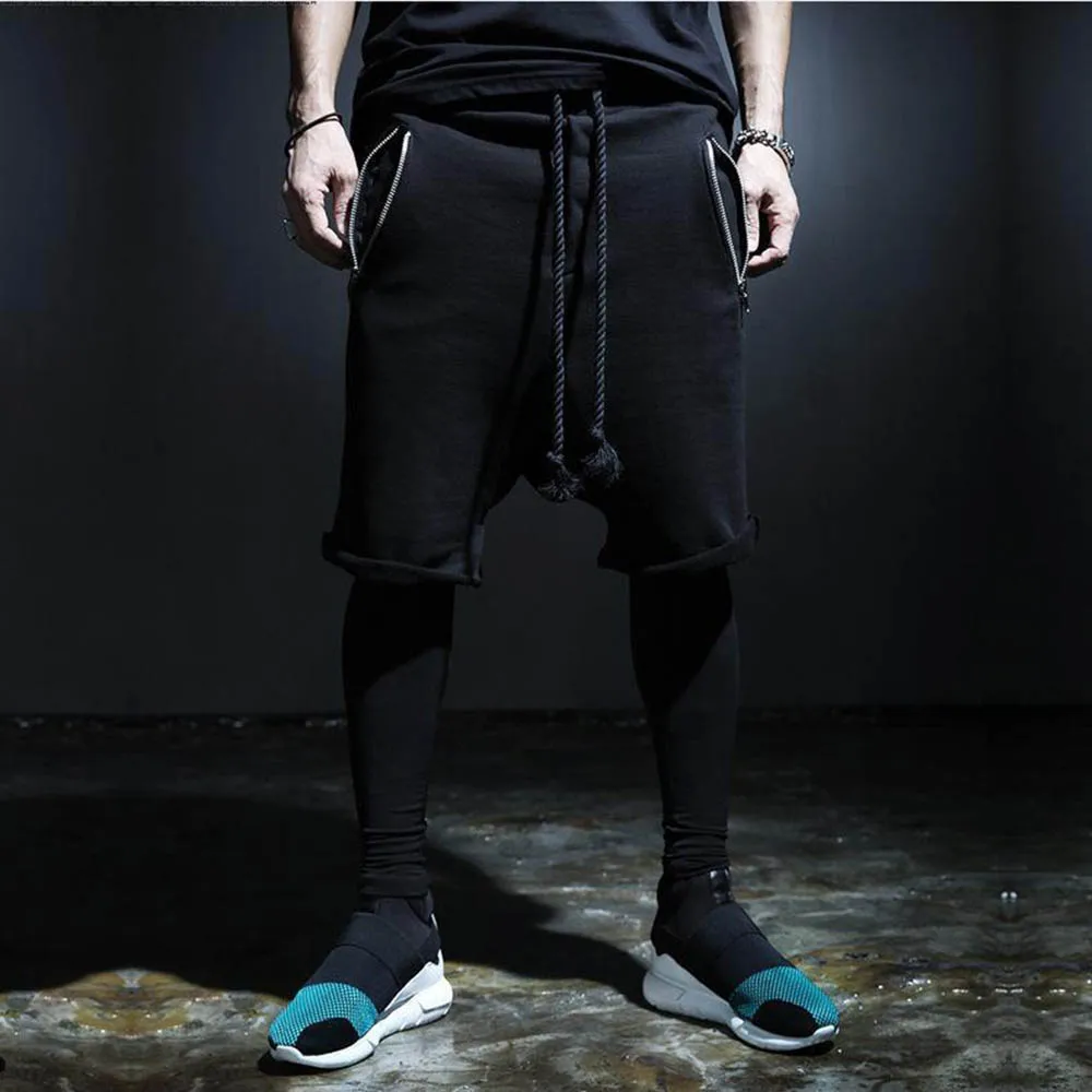 XS-5XL Men Summer Shorts Zipper Pocket Casual Shorts Streetwear Hip-Hop Outdoor Versatile Shorts Men'S wear (No Tassel String)