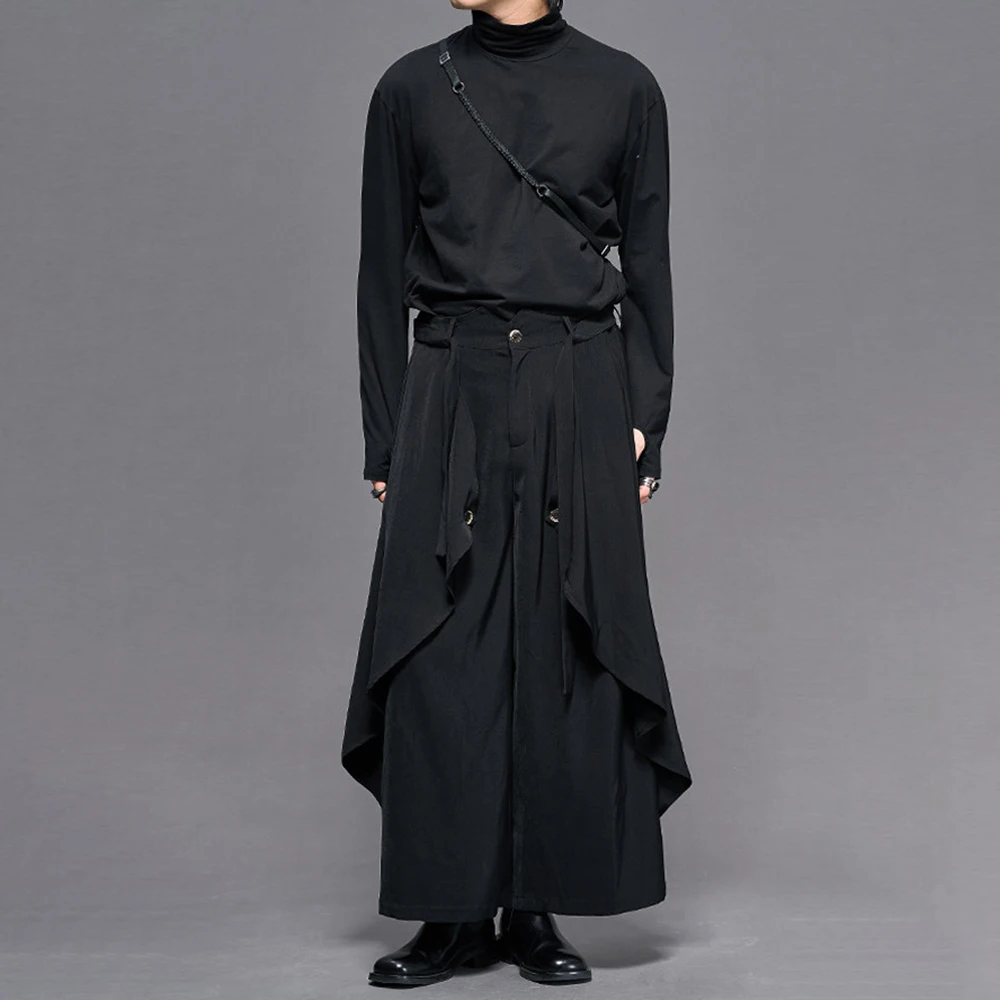 Y2k Faux Two-Piece Dark Design Casual Skirt Pants Genderless Streetwear Fashion Youth Outdoor Wide-Leg Pants Unisex 2026 New - Image 5