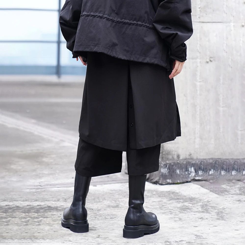 XS-5XL Summer Unisex Patchwork Skirt Pants American Retro Fashion Trend High Street Breathable Casual Gender-Neutral Bottoms - Image 4