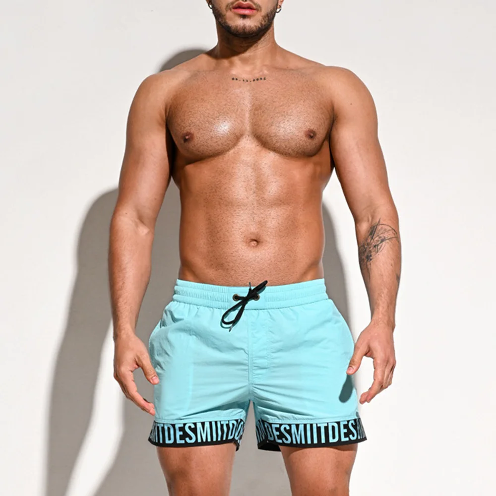 Beach Shorts Summer Mens Sports Swim Trunks Gym Training Shorts Quick-Drying Lightweight Letters Edge Trendy 2024 Shorts New - Image 4
