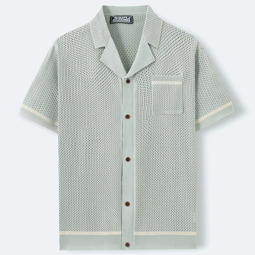 Mens Cool Silk Casual Knit Polo Shirt Summer Fashion Daily Outdoor Soft Comfortable Short-Sleeve T-Shirt Men'S Clothing 2025 New - Image 18