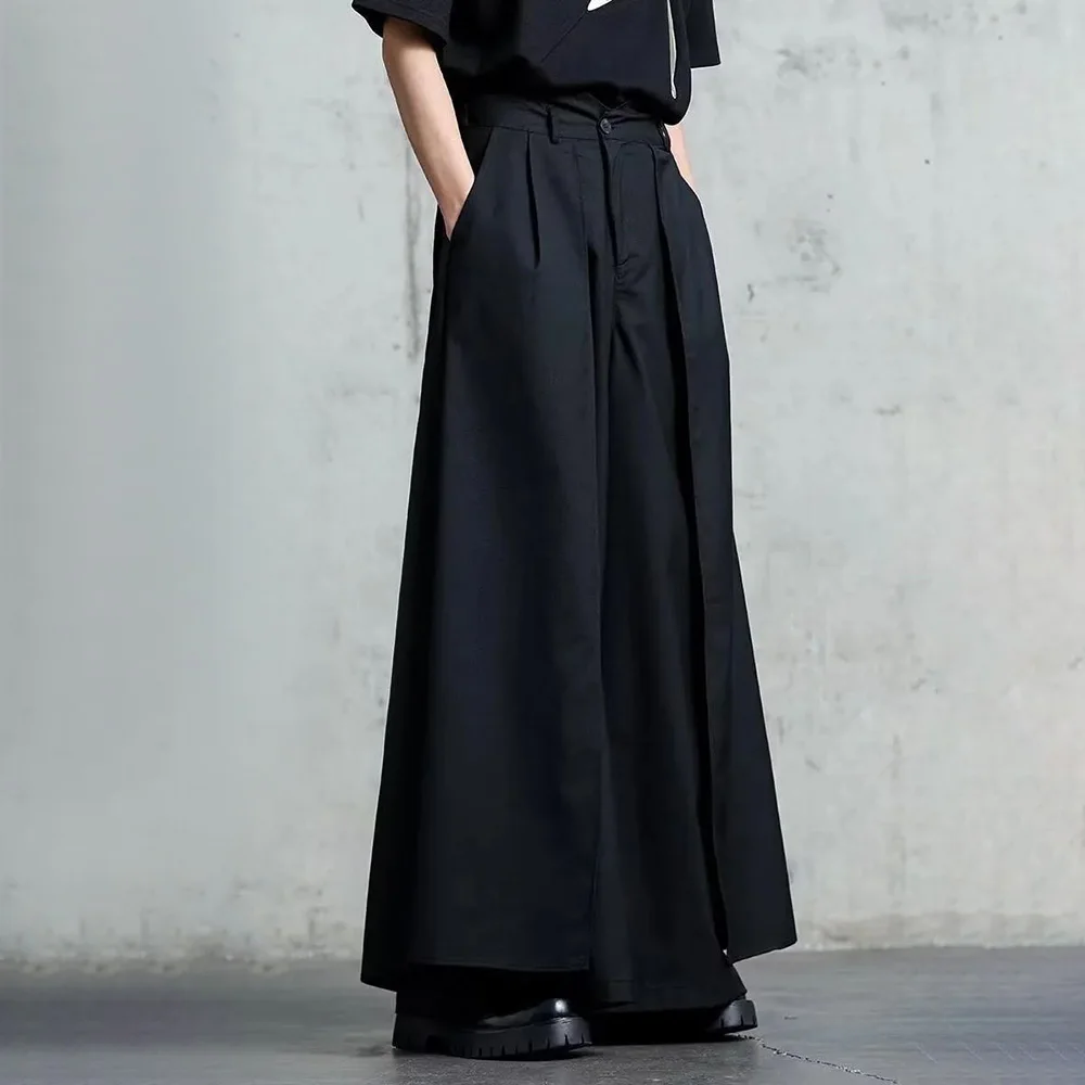 Gothic Y2K Single Layer Thick Japanese Culottes Dark Style Streetwear Draped Personality All Match Casual Pants Unisex 2024 - Image 5