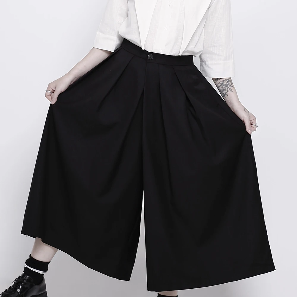 Y2k Dark Gothic Japanese Outdoor Skirt Pants Genderless Streetwear Fashion Campus Stage Youth Outdoor Wide-Leg Pants Unisex 2026 - Image 4