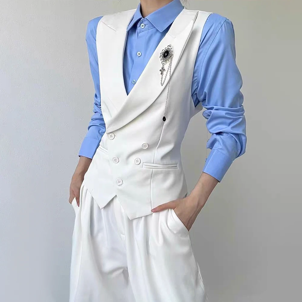 Mens Vest Slim Back Shrink Belt Casual Tank Top Fashion British Style Business Elegant Vest Old Money Men'S Clothing 2025 New - Image 5