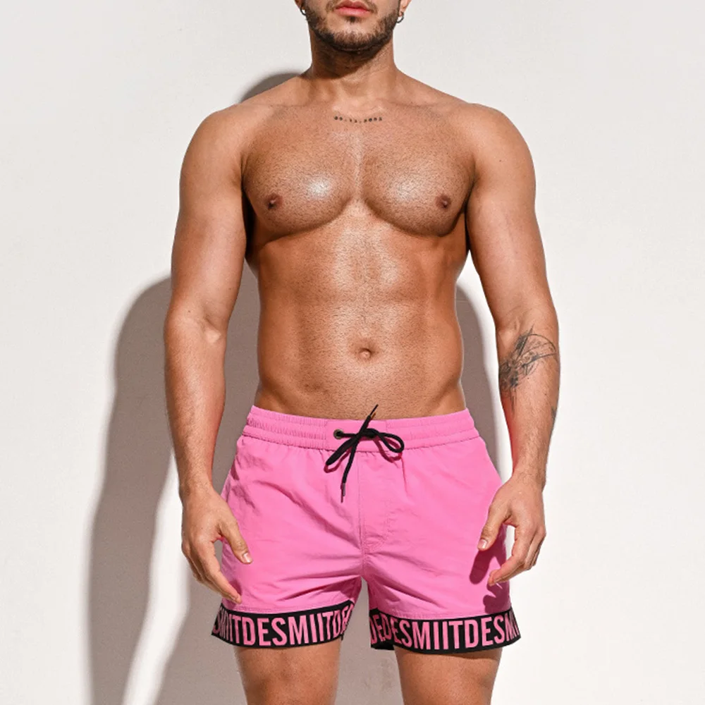 Beach Shorts Summer Mens Sports Swim Trunks Gym Training Shorts Quick-Drying Lightweight Letters Edge Trendy 2024 Shorts New - Image 3