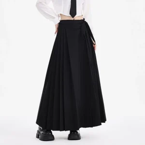 2026 Spring Men's Solid Color Skirt Pants Unisex American Retro Fashion Trend High Street Casual Loose Fit Niche Men's Top