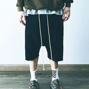 Men Plain Casual Harem Shorts Streetwear Fashion Youth Trendy Outdoor Versatile Low Cut Five Point Pants Men'S Clothing 2026 New