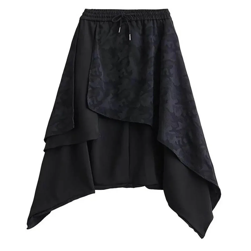 XS-5XL Autumn Skirt Pants Camouflage Layered Irregular Casual Samurai Pant Genderless Fashion Dark Gothic Wide-Leg Hakama Unisex - Image 7