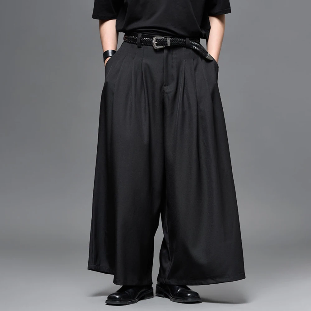 Mens Japanese Plain Dark Casual Skirt Pants Spring Streetwear Fashion Youth Outdoor Niche Wide-Leg Pants Men'S Clothing 2026