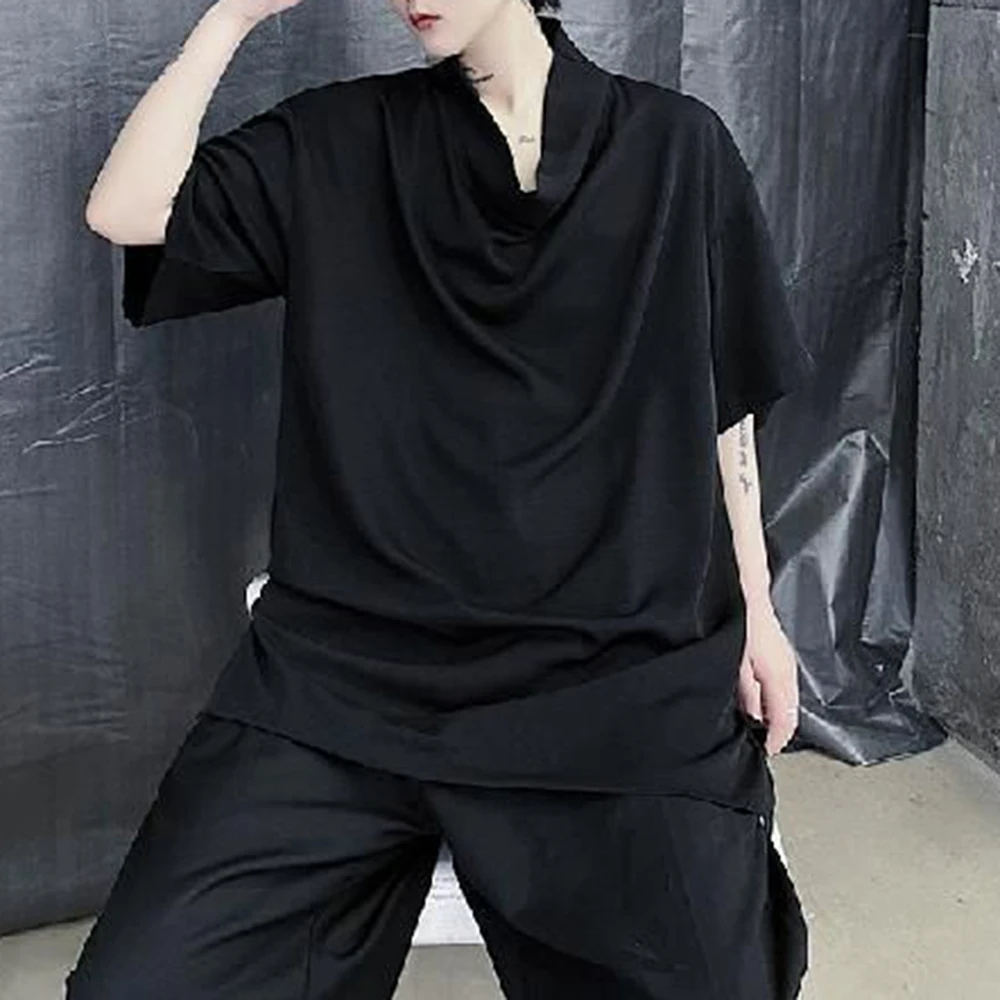 XS-5XL Summer New Male Solid Color Short-Sleeve T-Shirt American Retro Fashion Trendy Street Casual Simple Loose Niche Men's Top - Image 4