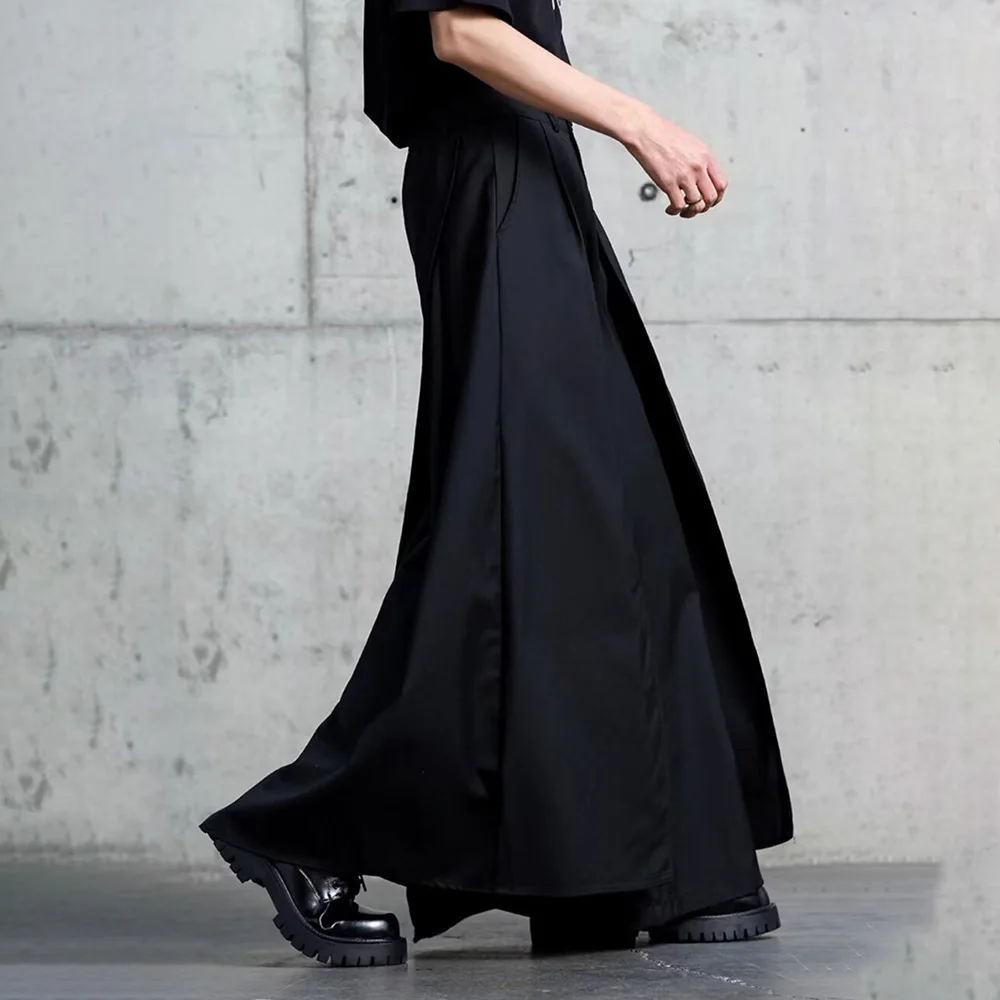 Gothic Y2K Single Layer Thick Japanese Culottes Dark Style Streetwear Draped Personality All Match Casual Pants Unisex 2024 - Image 6