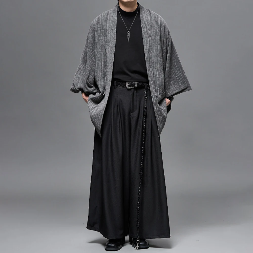Mens Japanese Plain Dark Casual Skirt Pants Spring Streetwear Fashion Youth Outdoor Niche Wide-Leg Pants Men'S Clothing 2026 - Image 3