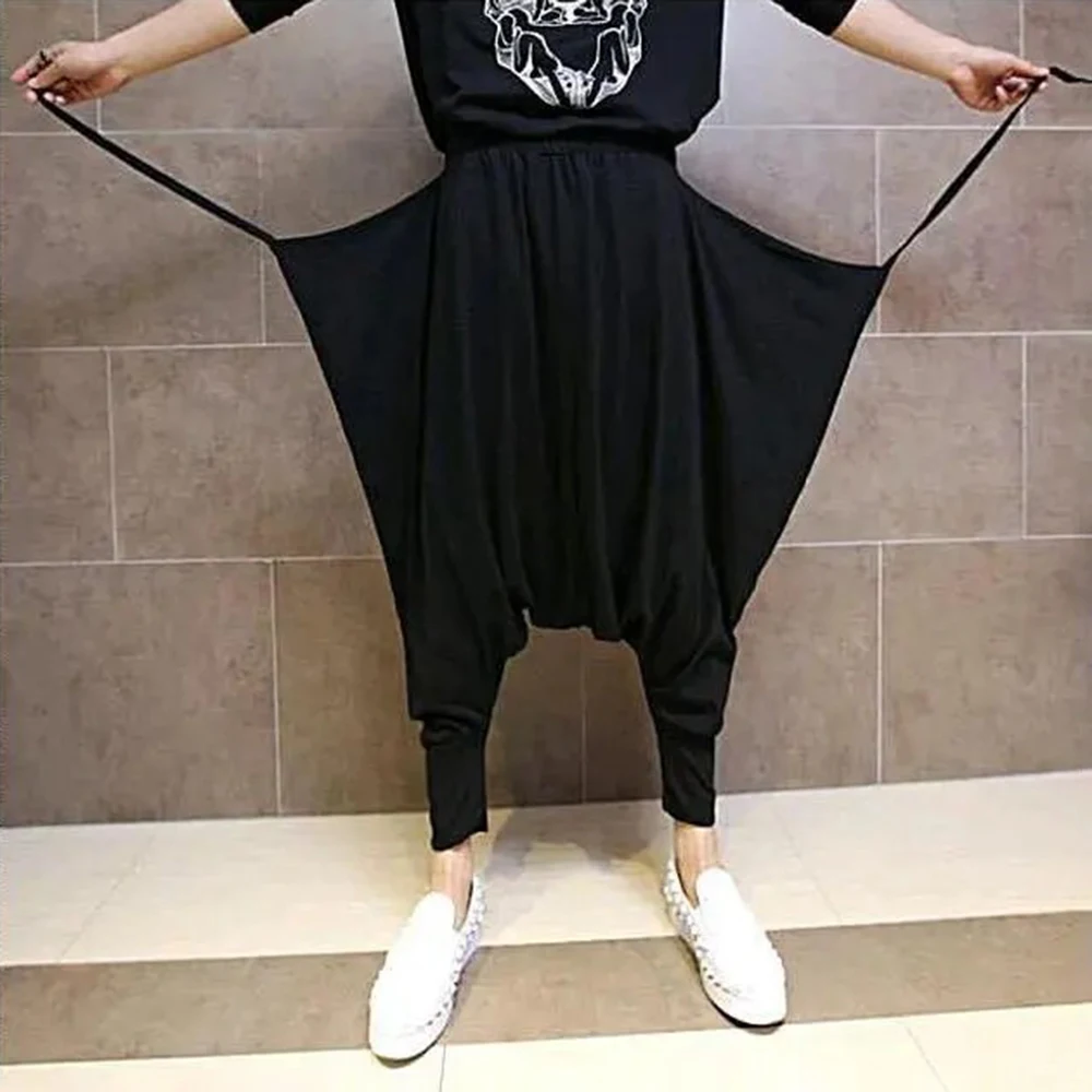 Mens Dark Irregular Side Hem Low Crotch Harem Pants Streetwear Fashion Youth Korean Versatile Casual Pants Men'S Wear 2026 New - Image 5
