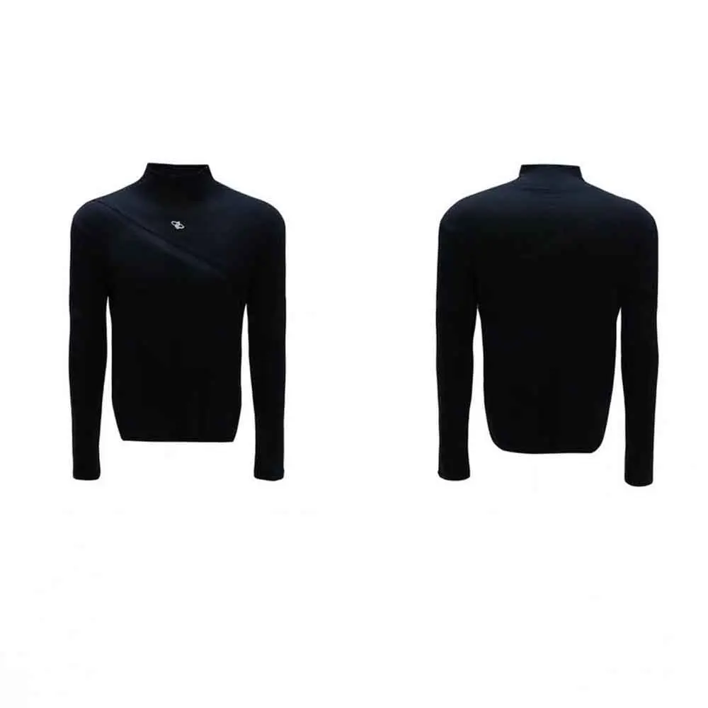 2025 Winter New Men's Solid Color Long-Sleeve T-Shirt American Retro Fashion Trend High Street Casual Fit Niche Men's Top - Image 6