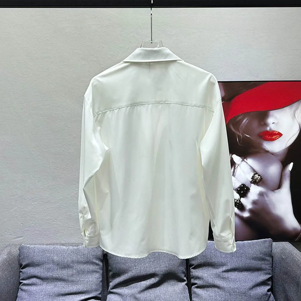 Autumn New Men's Chain Long-Sleeved Shirt American Retro Fashion Trend High Street Loose Casual Breathable Niche Men's Tops 2025 - Image 3