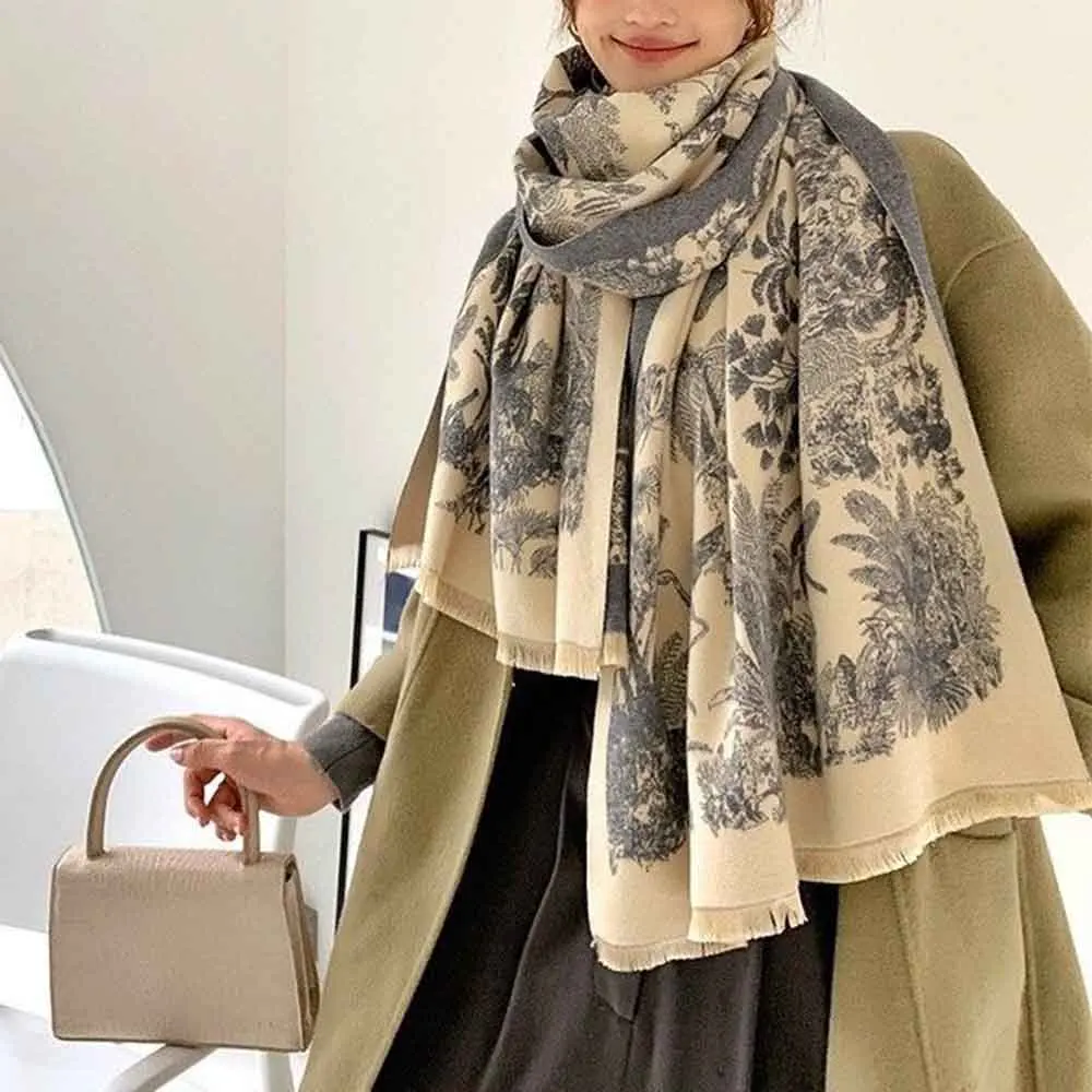 2026 Spring New Color Block Scarf Shawl Unisex Retro Fashion Trendy Casual Flowers Youth Campus Outdoor Niche Genderless - Image 2