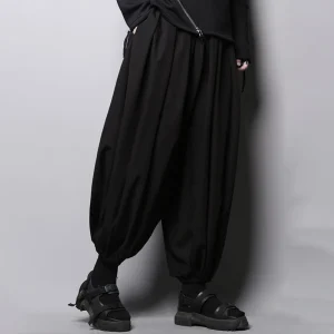 Mens Dark Japanese Casual Lantern Pants Spring Streetwear Fashion Soft Youth Outdoor Versatile Pants Men'S Clothing 2026 New