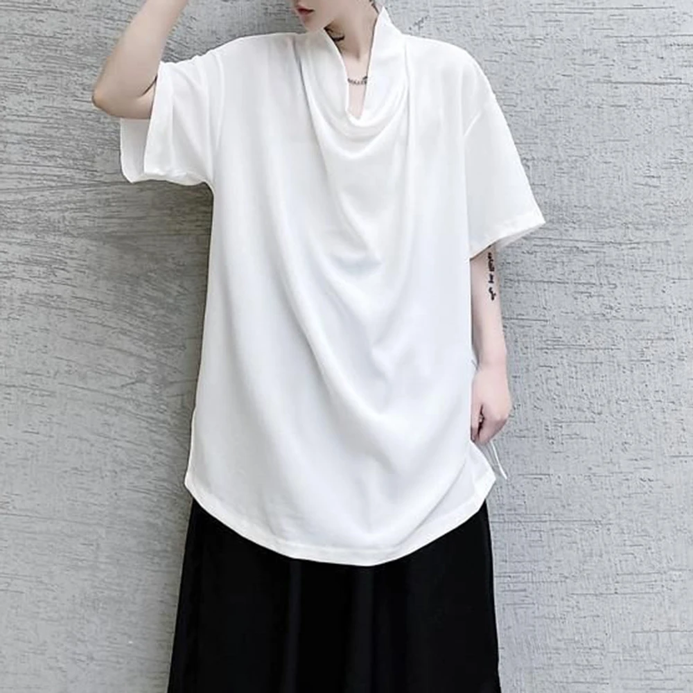 XS-5XL Summer New Male Solid Color Short-Sleeve T-Shirt American Retro Fashion Trendy Street Casual Simple Loose Niche Men's Top - Image 3