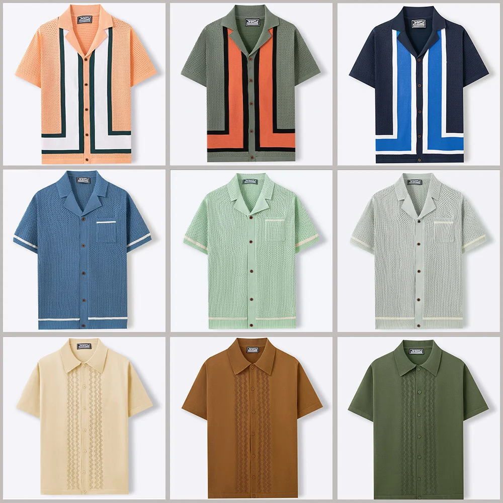 Mens Cool Silk Casual Knit Polo Shirt Summer Fashion Daily Outdoor Soft Comfortable Short-Sleeve T-Shirt Men'S Clothing 2025 New - Image 6