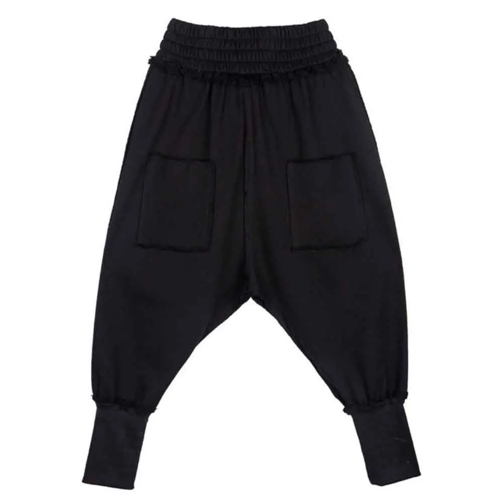 XS-5XL Y2k Dark Frayed Leggings Harem Pants Genderless Autumn Streetwear Hip Hop Gothic Fashion Edgy Bad-Boy Niche Pants Unisex - Image 7