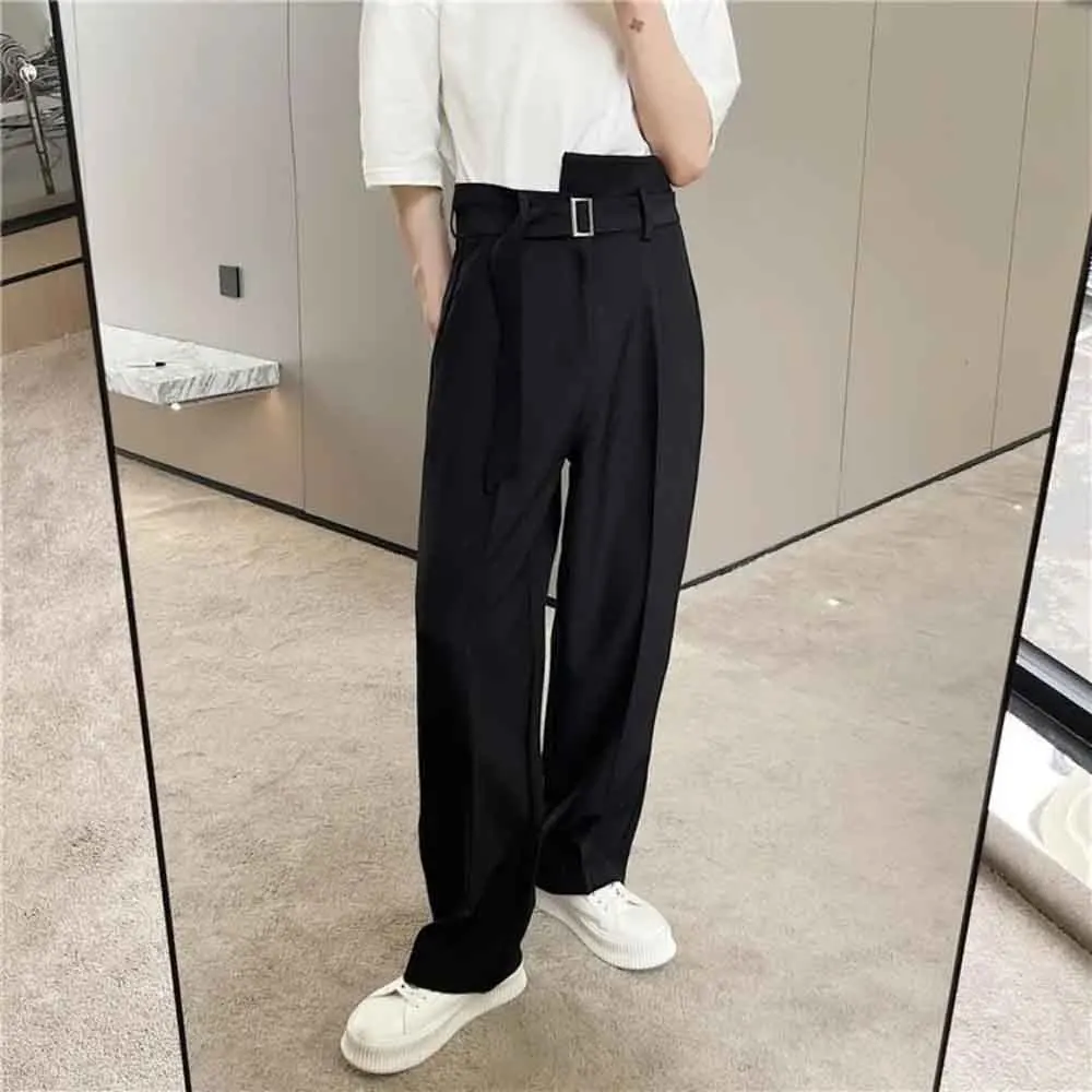 XS-5XL Winter New Men's Straight Leg Suit Trousers American Retro Fashion Trendy High Street Loose Casual Simple Men's Bottoms - Image 5