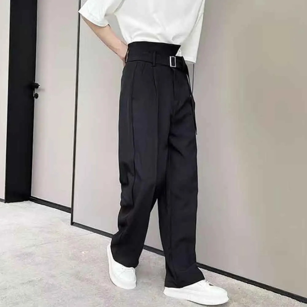 XS-5XL Winter New Men's Straight Leg Suit Trousers American Retro Fashion Trendy High Street Loose Casual Simple Men's Bottoms - Image 3