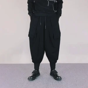 XS-5XL Mens Y2K Dark Gothic ribbon Harem Pants Summer Streetwear Fashion Youth HipHop Stage Casual Pants Men's Clothing 2026 New