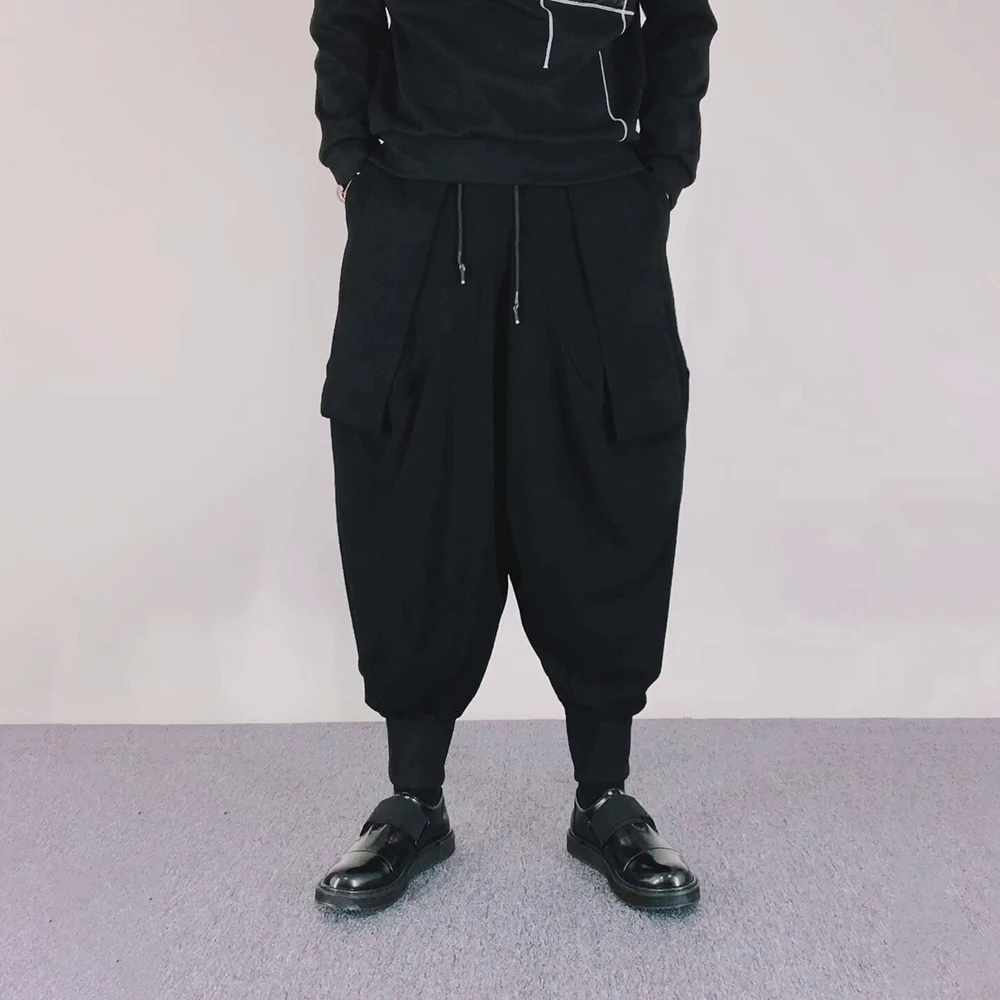 XS-5XL Mens Y2K Dark Gothic ribbon Harem Pants Summer Streetwear Fashion Youth HipHop Stage Casual Pants Men's Clothing 2026 New
