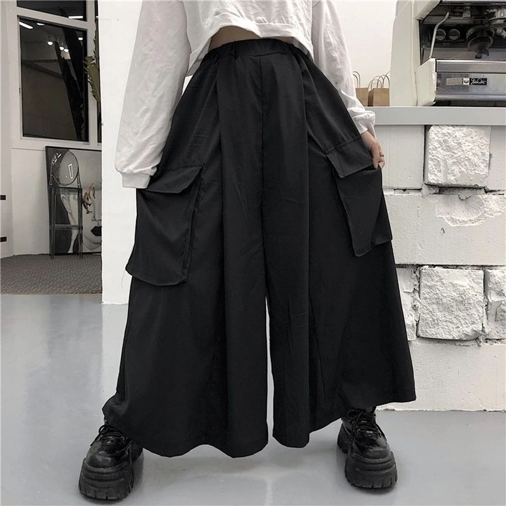 XS-5XL Summer New Men's Large Pockets Wide-Leg Trousers American Retro Fashion Trend High Street Loose Casual Men's Bottoms - Image 6