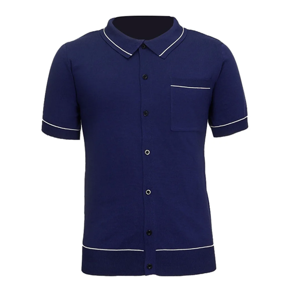 Mens Cool Silk Casual Knit Polo Shirt Summer Fashion Daily Outdoor Soft Comfortable Short-Sleeve T-Shirt Men'S Clothing 2025 New - Image 12