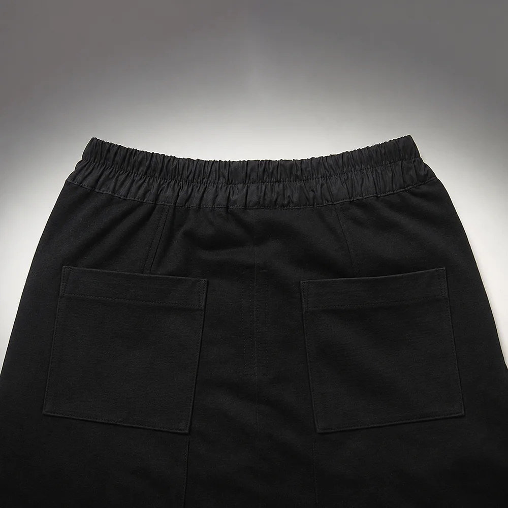 XS-5XL Summer New Men's Solid Color Wide-Leg Shorts American Retro Fashion Trend Street Casual Breathable Niche Men's Bottoms - Image 4