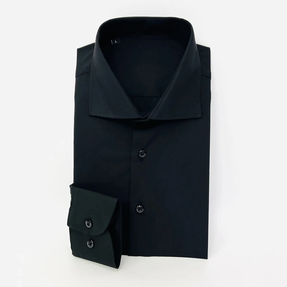 Mens Business Slim Casual Long-Sleeved Shirt 2025 Summer New Fashion Trend Solid Color Party Stage Formal Shirt Mens Clothing - Image 6