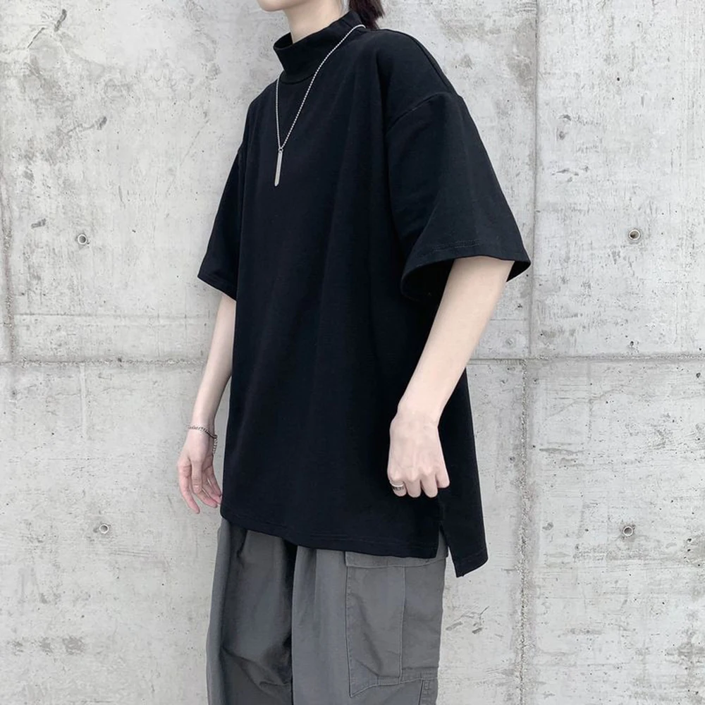 XS-5XL Summer New Men's Solid Color Short-Sleeve T-Shirt American Retro Fashion Trendy Casual Simple Loose Breathable Men's Top - Image 2