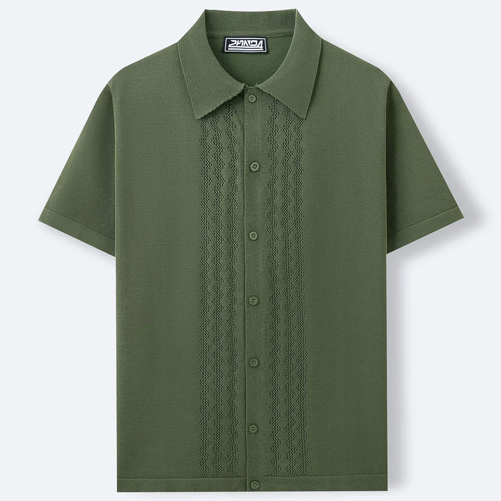 Mens Cool Silk Casual Knit Polo Shirt Summer Fashion Daily Outdoor Soft Comfortable Short-Sleeve T-Shirt Men'S Clothing 2025 New - Image 16